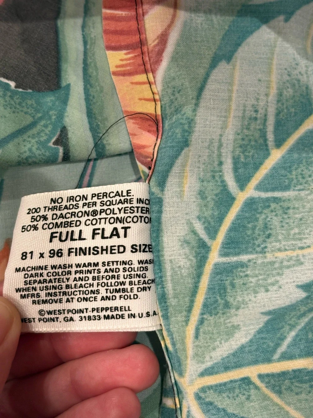 VTG Atelier MARTEX floral full sheet set fitted flat + 2 cases